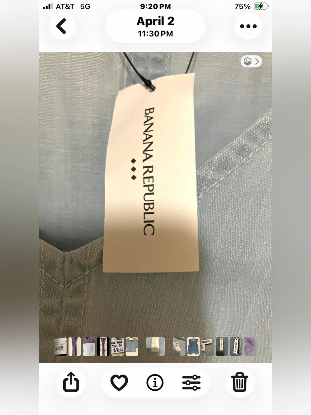 Banana Republic Light Blue V-Neck Puff Sleeve Cropped Blouse: Size 12
